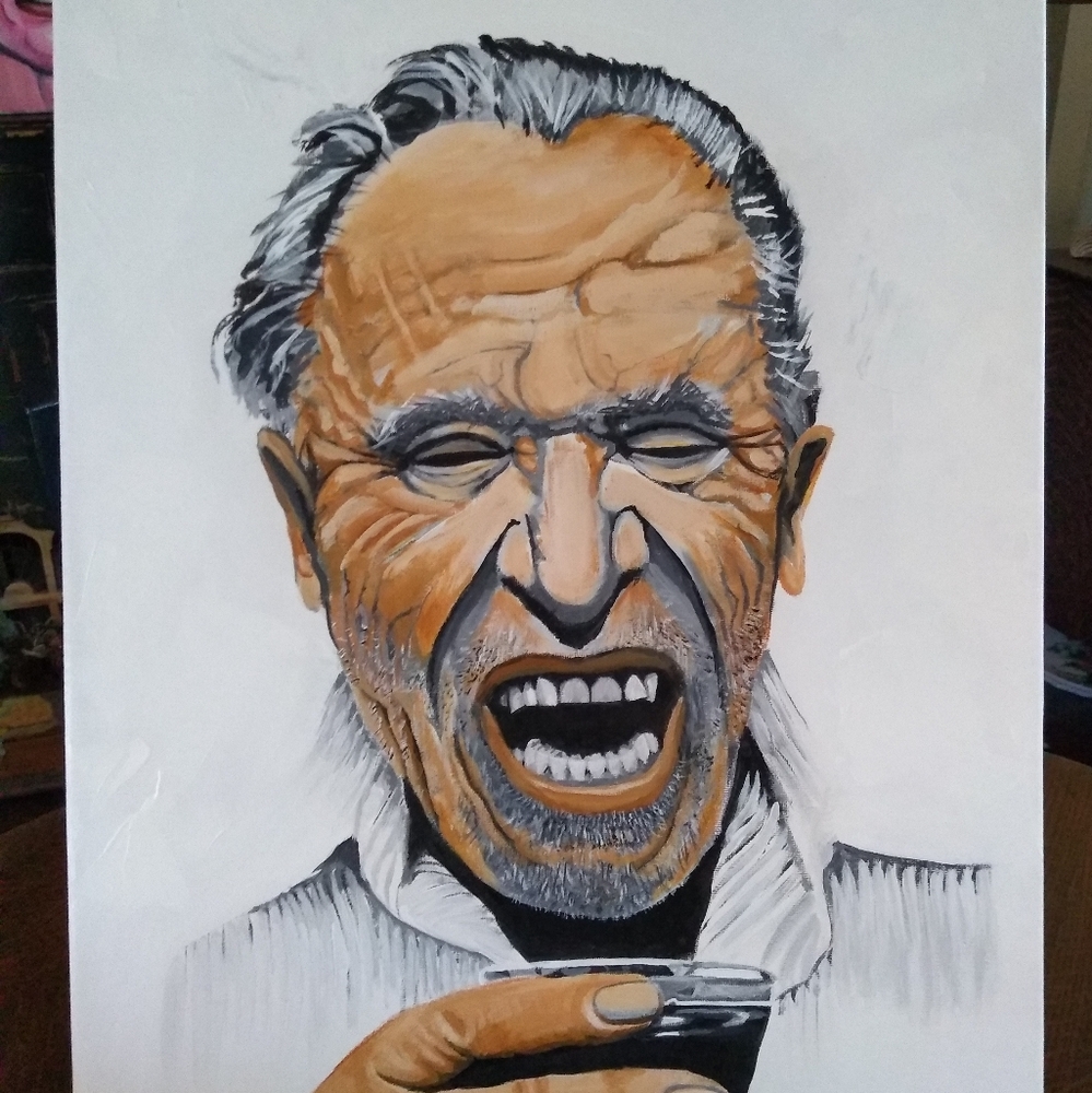 Painting original canvas artwork acrylic Bukoski